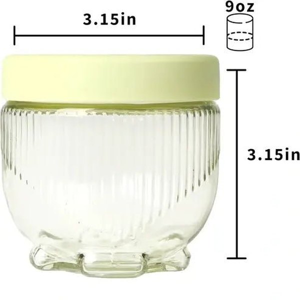 6-Pack Stackable Airtight Glass Jars