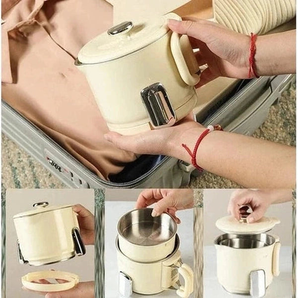 600W Folding Electric Kettle - Portable Travel Teapot