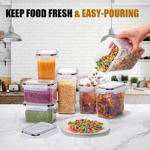 7pcs Food Containers Set BPA Free Plastic