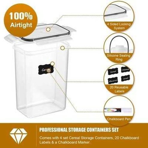 7pcs Food Containers Set BPA Free Plastic