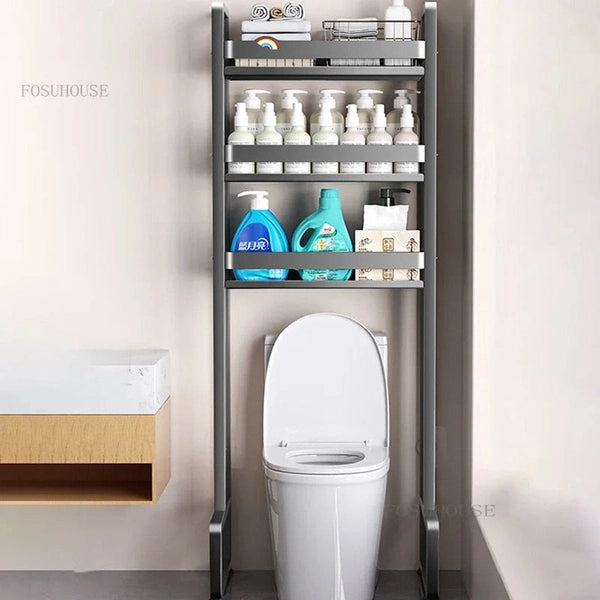 Above the Toilet Storage Shelf, Multifunctional Punch-free Toilet Floor Storage Rack