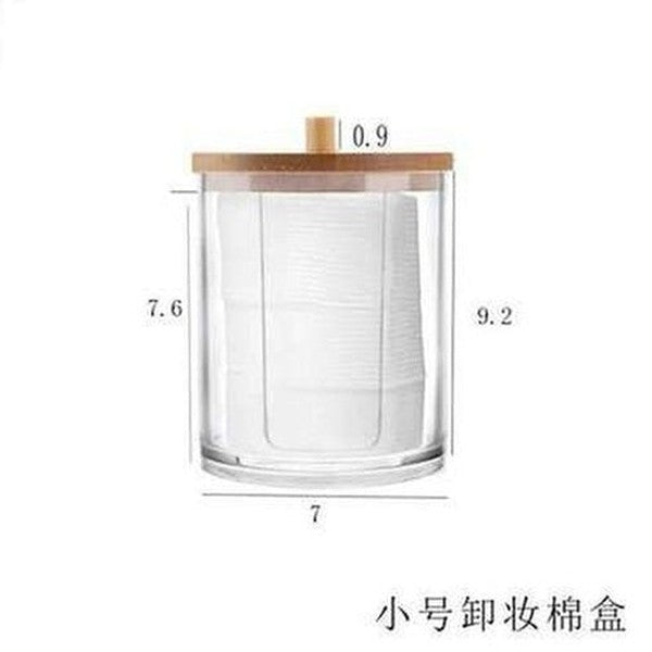 Acrylic Storage Jar Makeup Organizer Cotton