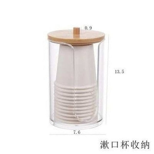 Acrylic Storage Jar Makeup Organizer Cotton