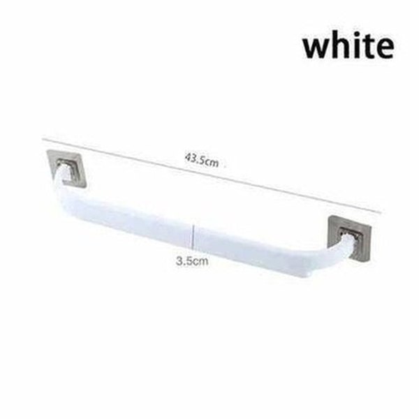 Adhesive Towel Rack Bathroom Towel Bar Shelf Wall Mounted