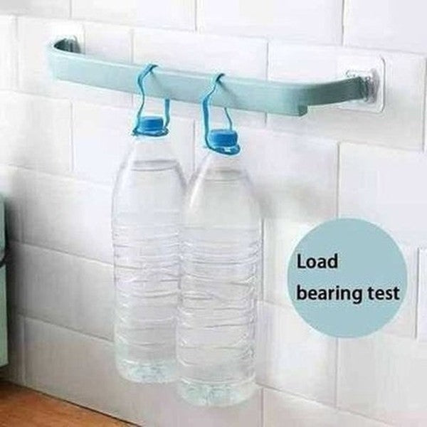 Adhesive Towel Rack Bathroom Towel Bar Shelf Wall Mounted