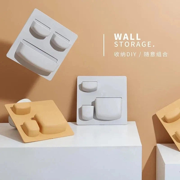 Adhesive Wall Storage Rack – Non-Perforated Wall Hanging Organizer