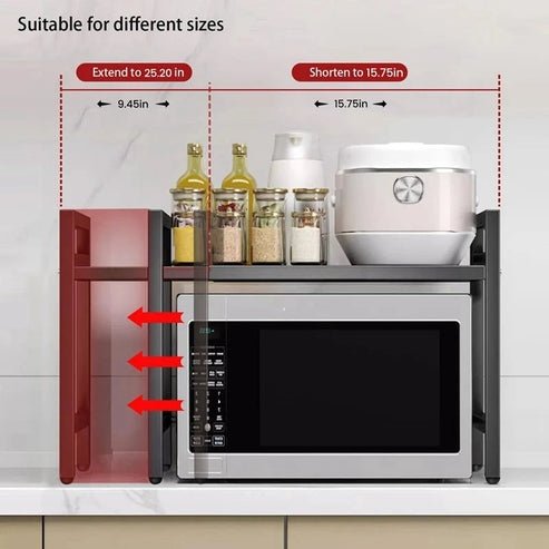 Adjustable 2-Tier Microwave Rack