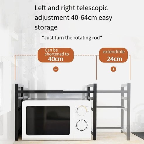 Adjustable 2-Tier Microwave Rack