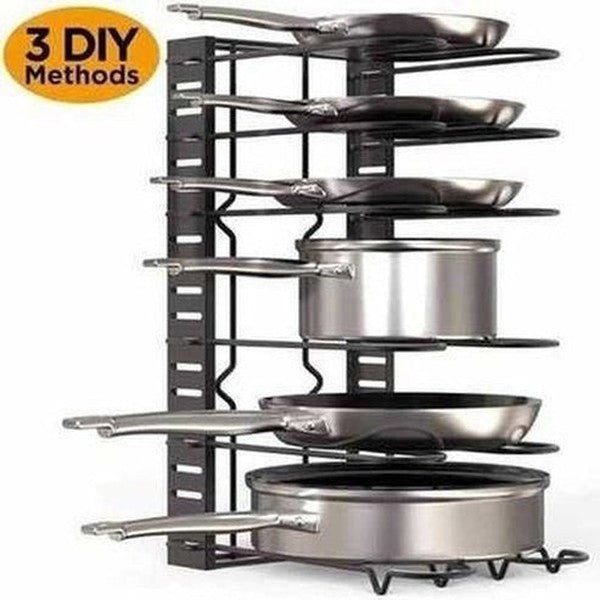 Adjustable Kitchen Rack for Pots and Pans Organizer