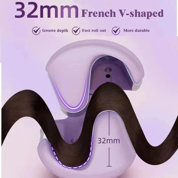 Adjustable Temperature Hair Curler for Long-Lasting Deep Wave French Styling