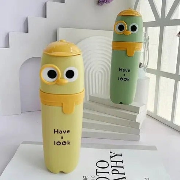 Adorable Cartoon Travel Toothbrush Cup Set