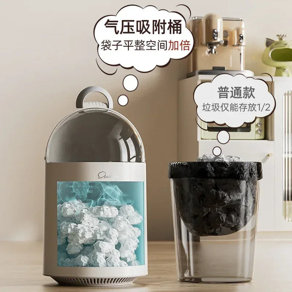 Air Pressure Adsorption Trash Can with Lid, Kitchen, Bedroom, Bathroom