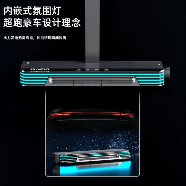 All-copper Pressurized Waist Spray Large Storage Shower Set