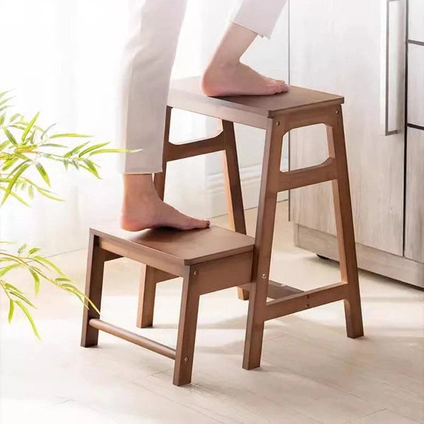 Aluminum Ladder Folding Step Stool, Home Steps Simple Mini Wooden Staircase