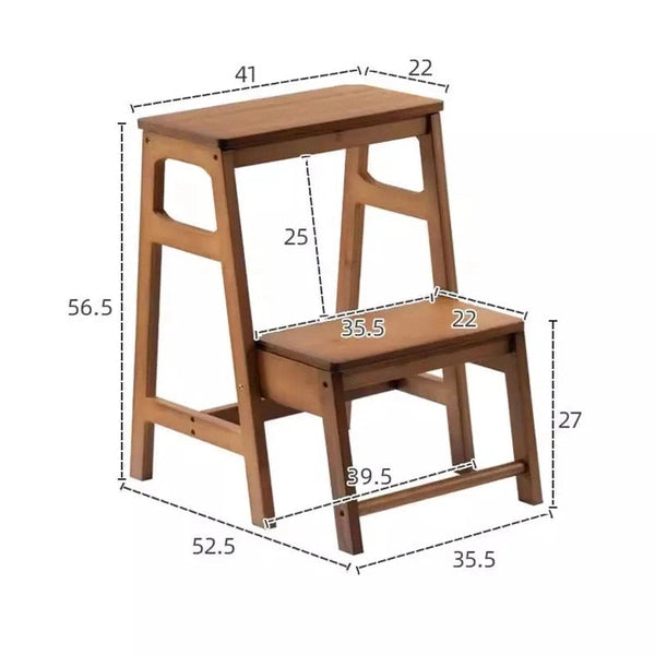 Aluminum Ladder Folding Step Stool, Home Steps Simple Mini Wooden Staircase
