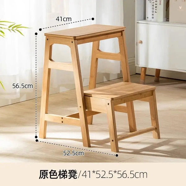 Aluminum Ladder Folding Step Stool, Home Steps Simple Mini Wooden Staircase