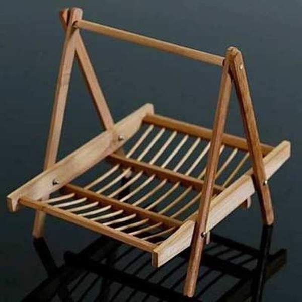 Bamboo dish rack fruit vegetable dish drainer
