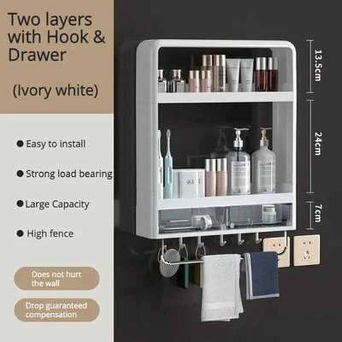 Bathroom Organizer Punch-free Wall-mounted Shelf