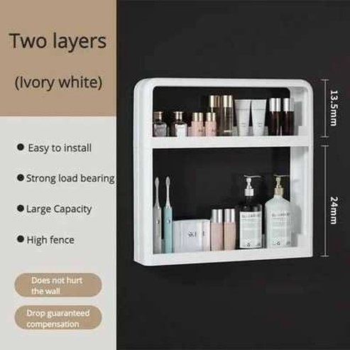 Bathroom Organizer Punch-free Wall-mounted Shelf
