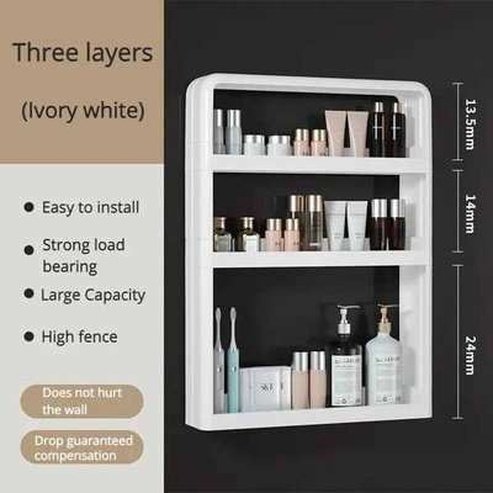 Bathroom Organizer Punch-free Wall-mounted Shelf