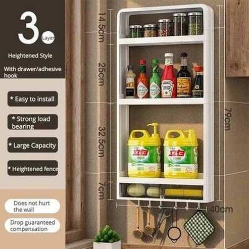Bathroom Organizer Punch-free Wall-mounted Shelf