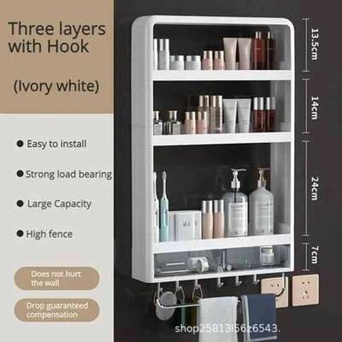 Bathroom Organizer Punch-free Wall-mounted Shelf