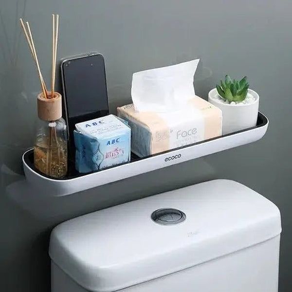 Bathroom Storage Rack: Adhesive Shower Shelf & Towel Hanger