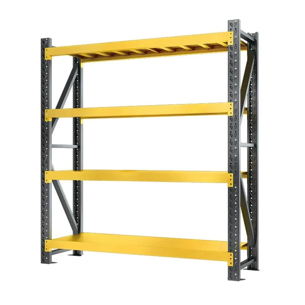 Black and Yellow Shelves, Warehouse Commercial Balcony Storage Shelves