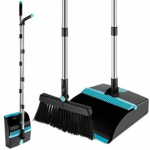 Broom and Dustpan Set with Long Handle
