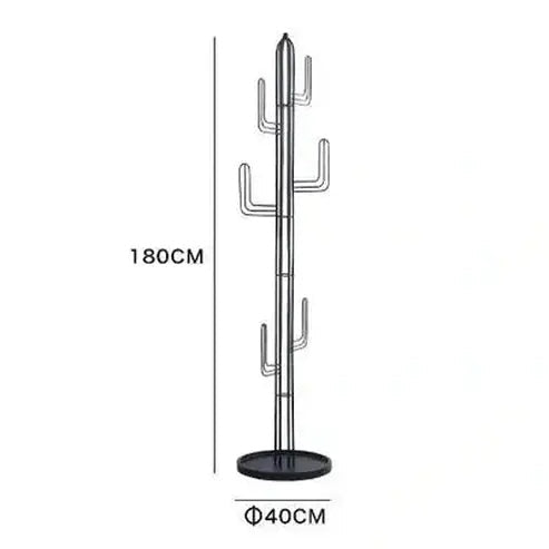 Cactus Shaped Iron Art Coat Rack for Stylish Clothes Storage