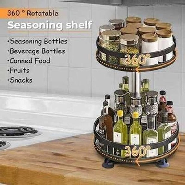 Carbon Steel Spice Rack Organizer for Kitchen Spices Storage