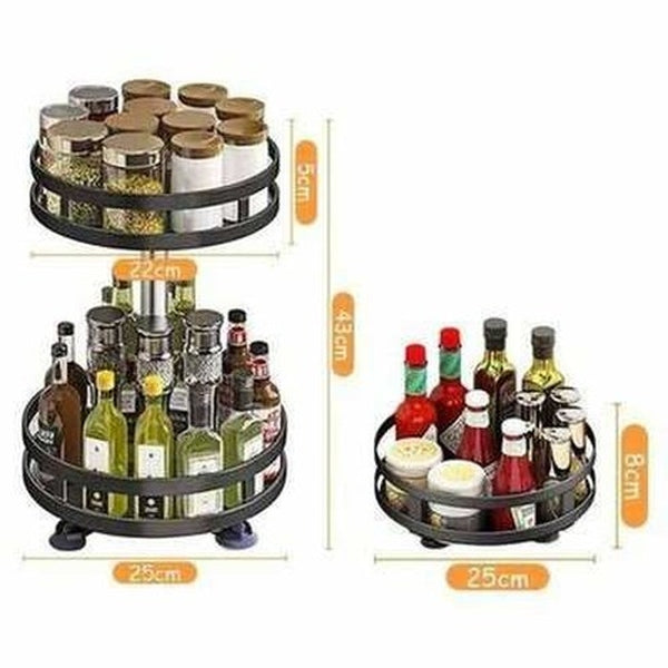 Carbon Steel Spice Rack Organizer for Kitchen Spices Storage