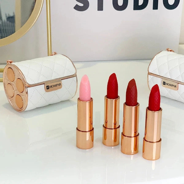 Chain Bag Lipstick Set, 4 Color Long Lasting Matte Lip Stick