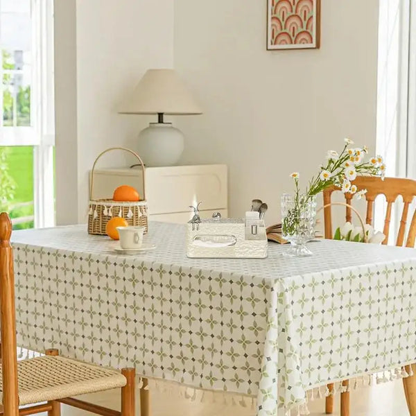 Chic Water Wave Tissue Box Cover – White Multifunctional Tissue Holder for Bedside