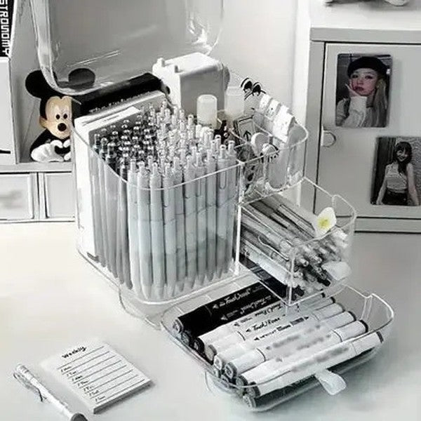 Clear Drawer Desk Organizer for Stationery and Papers