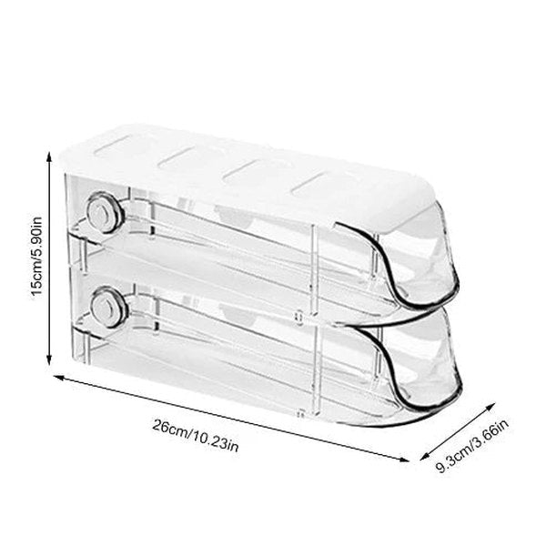 Clear Plastic Automatic Sliding Egg Holder Storage Box