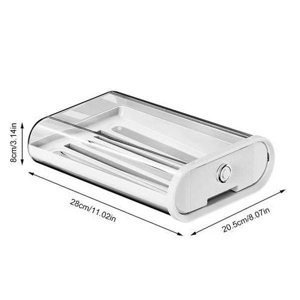 Clear Plastic Automatic Sliding Egg Holder Storage Box