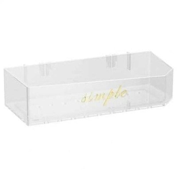 Clear bathroom storage rack for shampoo
