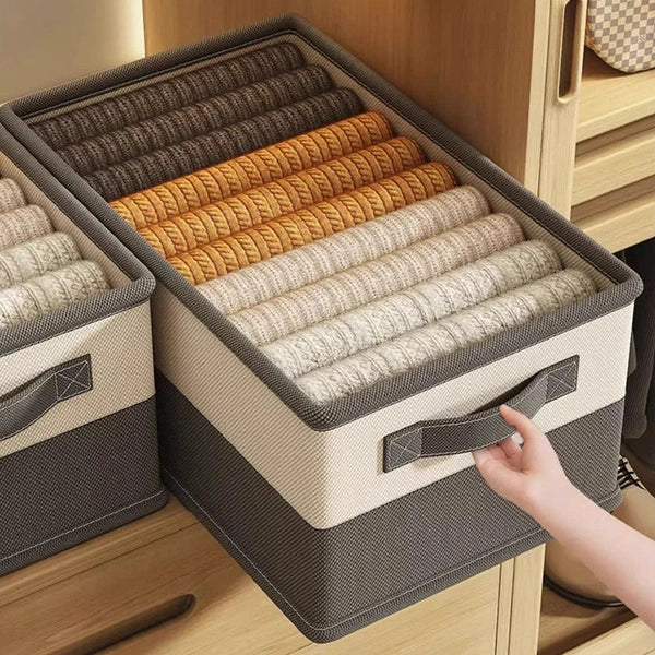 Clothes Pants Organizer Box with Steel Frame, Wardrobe Clothes Storage