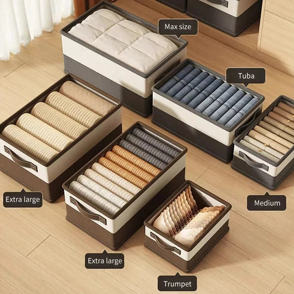 Clothes Pants Organizer Box with Steel Frame, Wardrobe Clothes Storage