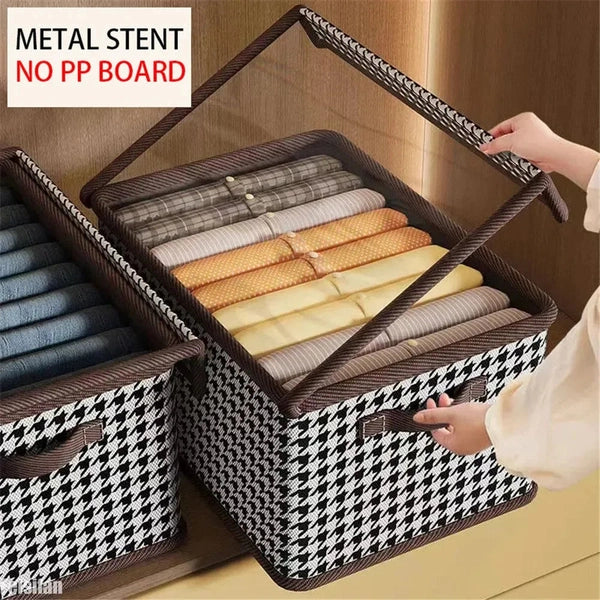 Clothes Storage Box with Transparent Lid, Underwear T-Shirt Pants Organizer for Bedroom Drawers