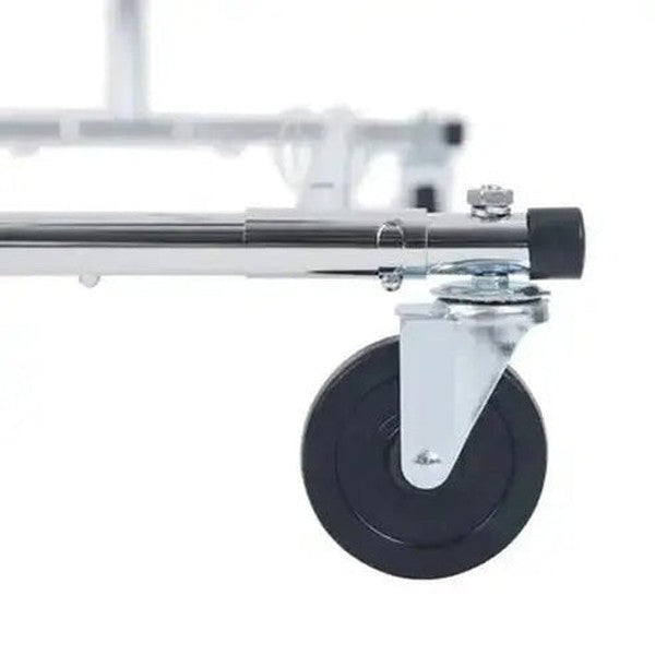 Clothing storage with movable wheels