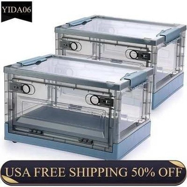 Collapsible Storage Containers with Heavy Duty Doors