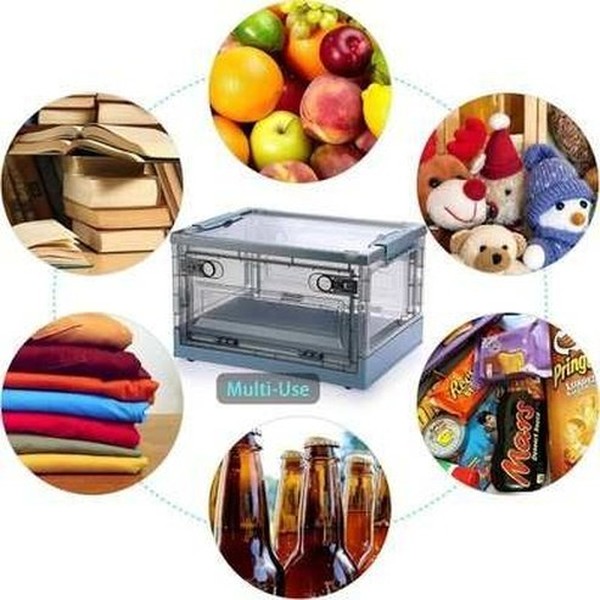 Collapsible Storage Containers with Heavy Duty Doors