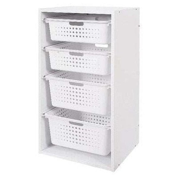 Container Organizer with 4 Sliding Storage Drawers