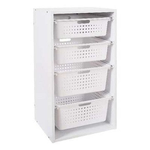 Container Organizer with 4 Sliding Storage Drawers