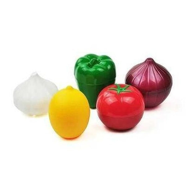 Creative plastic containers shaped like vegetables