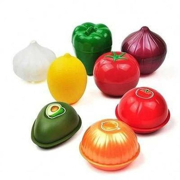 Creative plastic containers shaped like vegetables