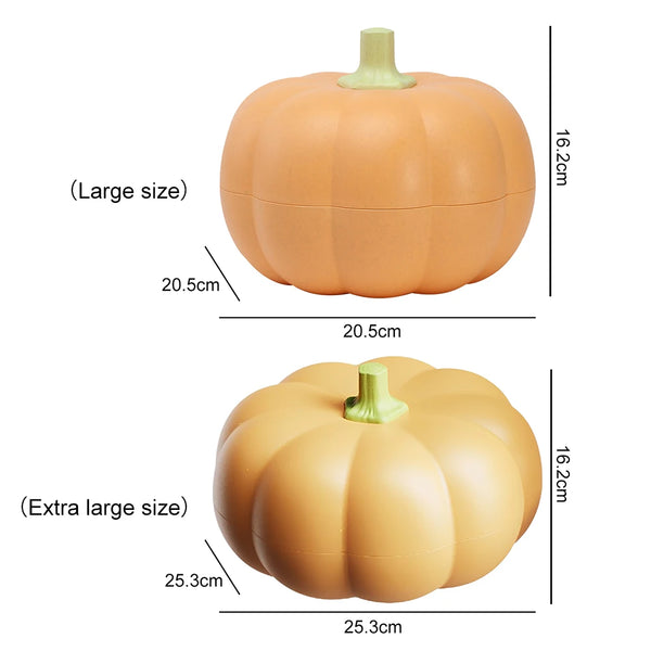 Creative Pumpkin Shape Storage Box, Double Layers Snack Fruit Dish