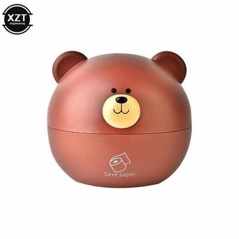 Cute Bear Head Tissue Box Nordic Roll Paper Storage Box